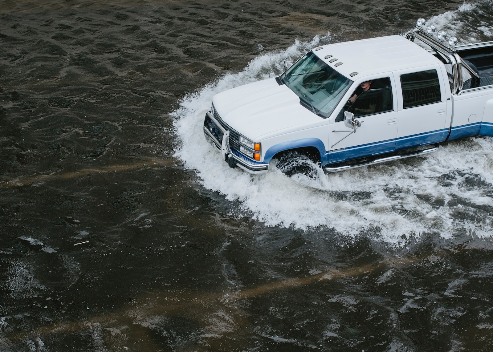 white crew cab truck